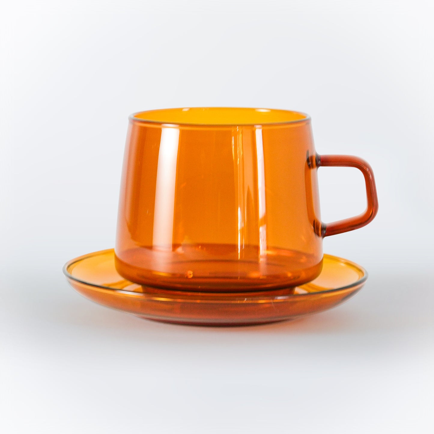 Amber Mug and Saucer